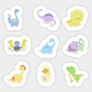 Dinosaur Illustrations Sticker Pack Sticker